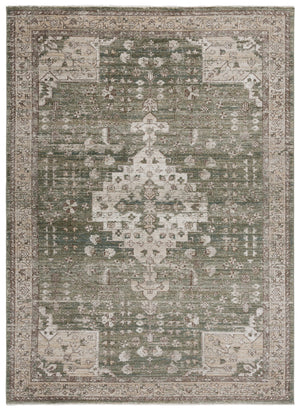 Safavieh Hazel Green And Beige Traditional Area Rug — Low-Profile Durable Power-Loomed Soft, Fade-Resistant Carpet 8'-0" x 10'-0" HZL518Y-8