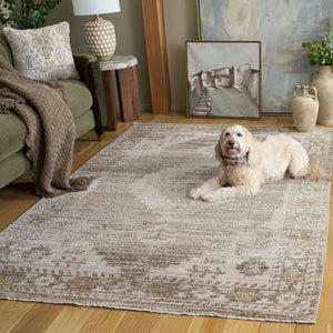 Safavieh Hazel Round Beige Ivory Rug — Power‑Loomed Turkish Low‑Pile Accent With Geometric Boho Texture 6'-0" x 6'-0" HZL520B-6R