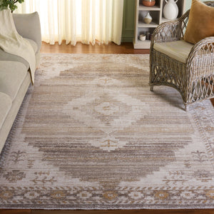 Safavieh Hazel Timeless Beige & Ivory Power-Loomed Turkish Rug — Low Pile, Durable Stain-Resistant Charm 6'-0" x 6'-0" HZL520B-6SQ