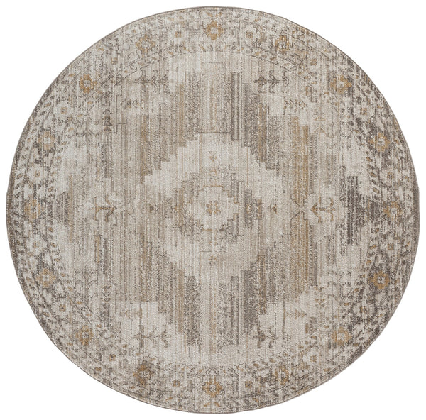 Safavieh Hazel Vintage-Inspired Beige & Ivory Area Rug — Durable Low-Pile Power-Loomed Turkey Weave Elegance 5'-3" x 7'-6" HZL520B-5376