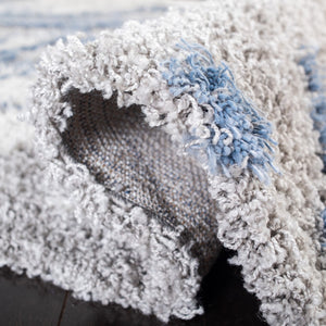 Safavieh Horizon Shag 890 Power Loomed Shag Rug Grey / Blue 11' x 11' Square