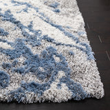 Safavieh Horizon Shag 890 Power Loomed Shag Rug Grey / Blue 11' x 11' Square