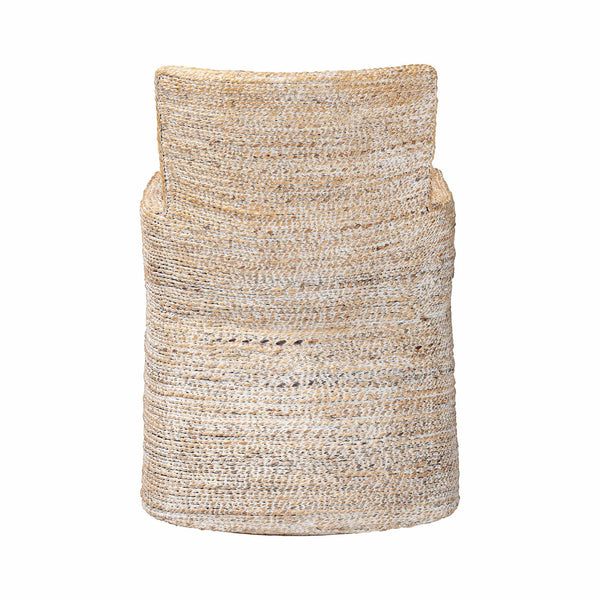 Bali & Pari Harlow Handwoven Seagrass Mango Wood Dining Chair for Bohemian Rooms