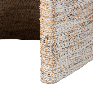 Bali & Pari Harlow Handwoven Seagrass Mango Wood Dining Chair for Bohemian Rooms
