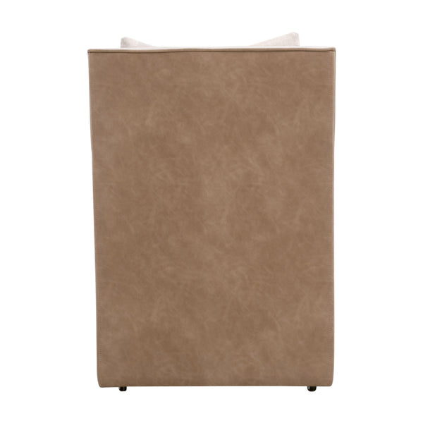 Harmony Arm Chair With Casters Performance Bisque French Linen, Ivanhoe-Toast 6492UP.BIS/IVT Essentials for Living