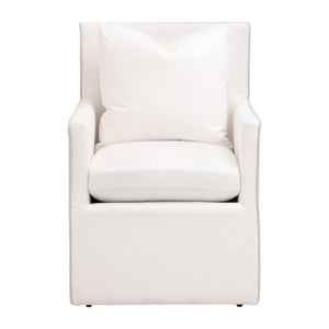 Essentials for Living Harmony Arm Chair with Casters LiveSmart Peyton-Pearl, Performance Bisque French Linen