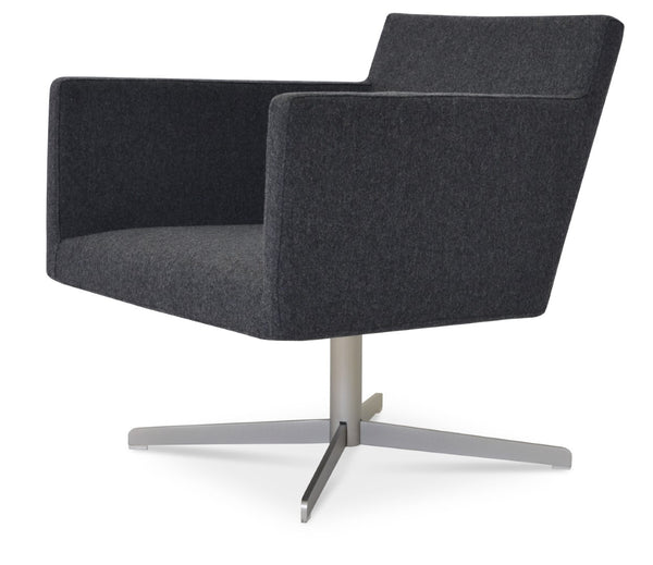Soho Concept Harput 4 Swivel Armchair In Dark Grey Camira Blazer Wool – 10-year Guarantee & Elegant Design Dark Grey  Soho-concept-dining-chair-12048