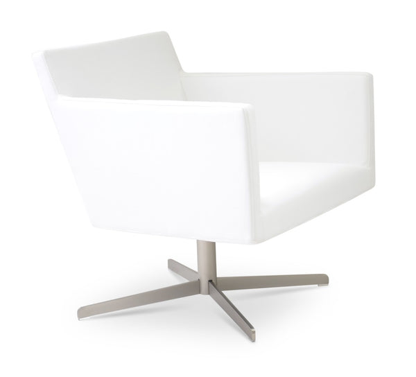 Soho Concept Harput 4 Star Armchair With Swivel Base, Ppm-fr Leatherette, 2-year Guarantee, Stylish Comfort White  Soho-concept-dining-chair-13157