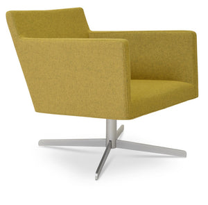 Soho Concept Harput Swivel Armchair - Luxurious Boucle, Velvet & Nubuck Fabrics With 10-year Guarantee, Amber Finish Amber  Soho-concept-dining-chair-12050