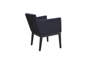 Soho Concept Harput Lounge Armchair With Walnut Sled Base – Premium Camira Wool Fabric, 10-year Guarantee, Durable Style Charcoal  Soho-concept-dining-chair-04321