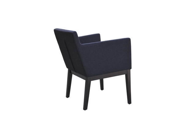Soho Concept Harput Lounge Armchair With Walnut Sled Base – Premium Camira Wool Fabric, 10-year Guarantee, Durable Style Charcoal  Soho-concept-dining-chair-04321