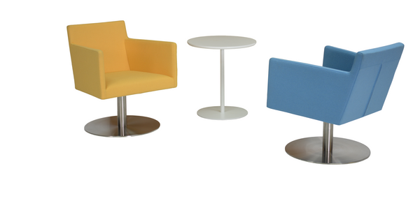 Soho Concept Harput Lounge Armchair Swivel Dining Chair - Stylish Wool Upholstery, 10-year Guarantee, Blue Blue  Soho-concept-dining-chair-04423
