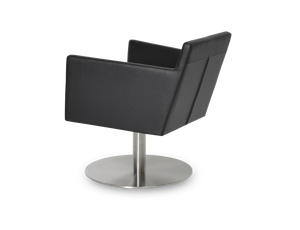 Soho Concept Harput Swivel Lounge Armchair - Premium Camira Boucle Fabric, 10-year Guarantee, Stylish Design Black  Soho-concept-dining-chair-04425