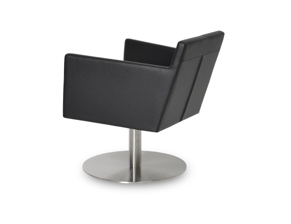 Soho Concept Harput Swivel Lounge Armchair - Premium Camira Boucle Fabric, 10-year Guarantee, Stylish Design Black  Soho-concept-dining-chair-04425