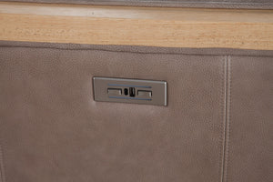 Olivia + Quinn Havana Motion Chair In Asteria Taupe - Luxurious Power Recliner With Usb Port & Stylish Design Asteria Taupe Leather,Foam,Wood 2103m_Aei1001