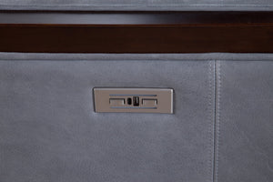 Olivia + Quinn Havana Swivel Chair - Luxurious Top Grain Leather, Power Headrest, Usb Port, Modern Style, Comfort Selena Storm Leather,Foam,Wood 2103m_Sel9501