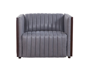 Olivia + Quinn Havana Swivel Chair - Luxurious Top Grain Leather, Power Headrest, Usb Port, Modern Style, Comfort Selena Storm Leather,Foam,Wood 2103m_Sel9501