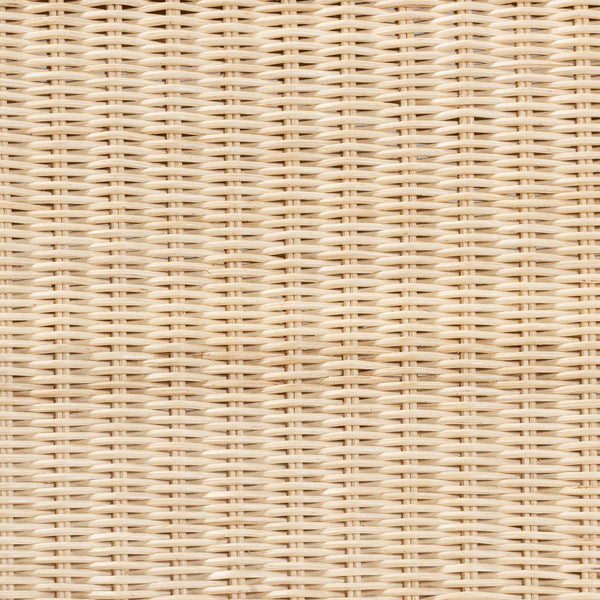 Bali & Pari Haybourne Handwoven Rattan Wingback Dining Chairs with Mango Wood Legs Set