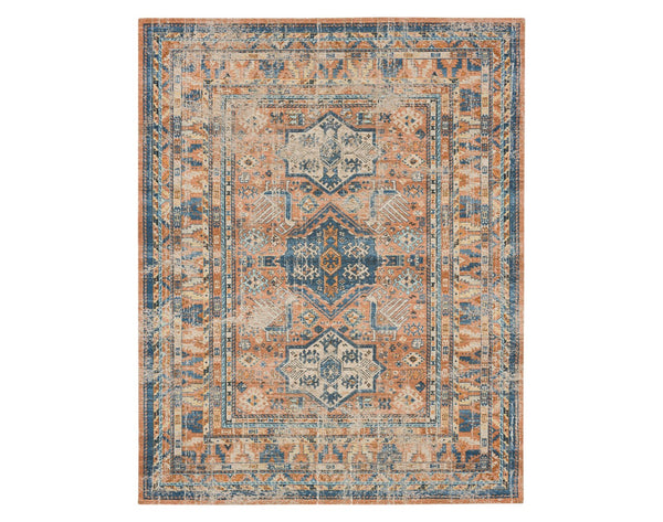 Haykota Terracotta/rust Blue 5' x 8' Area Rug Karastan Rugs