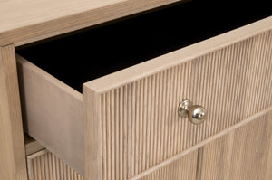 Essentials For Living Highland Media Sideboard - Timeless Oak Storage With Dovetail Joinery & Elegant Brass Knobs, 63" Wide Natural Oak Solid Oak Wood,Oak Veneer,Iron,Felt 5264.Nat-oak