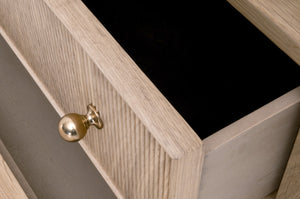 Essentials For Living Highland Open Shelf Nightstand With 2 Drawers, Elegant Storage & Stylish Design For Any Bedroom Natural Oak Solid Oak Wood,Oak Veneer,Iron,Felt 5257.Nat-oak