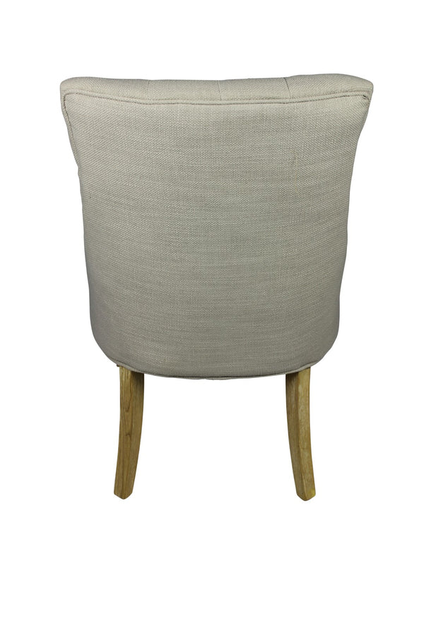 Moti Blythe Taupe Box Weave Side Chair with Button Tufting 88011079
