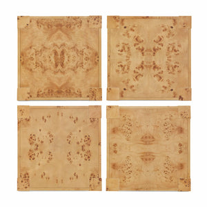 TOV Furniture Brandyss Burl End Table - Contemporary Side Table with Rustic Brass Accents for Modern Living Spaces Honey TOV-OC54388