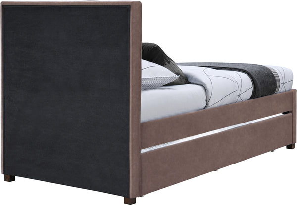 Hudson Brown Vegan Leather Twin Trundle Bed HudsonBrown-T Meridian Furniture