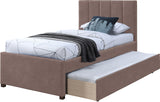 Hudson Brown Vegan Leather Twin Trundle Bed HudsonBrown-T Meridian Furniture