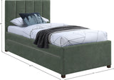 Hudson Green Vegan Leather Twin Trundle Bed HudsonGreen-T Meridian Furniture