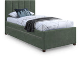 Hudson Green Vegan Leather Twin Trundle Bed HudsonGreen-T Meridian Furniture