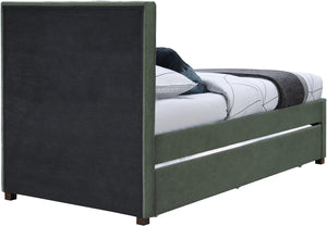 Hudson Green Vegan Leather Twin Trundle Bed HudsonGreen-T Meridian Furniture