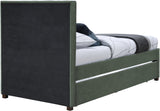 Hudson Green Vegan Leather Twin Trundle Bed HudsonGreen-T Meridian Furniture