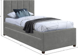 Hudson Grey Vegan Leather Twin Trundle Bed HudsonGrey-T Meridian Furniture