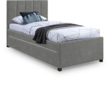 Hudson Grey Vegan Leather Twin Trundle Bed HudsonGrey-T Meridian Furniture