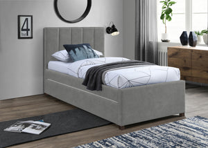 Hudson Grey Vegan Leather Twin Trundle Bed HudsonGrey-T Meridian Furniture