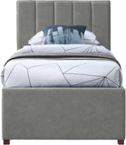 Hudson Grey Vegan Leather Twin Trundle Bed HudsonGrey-T Meridian Furniture