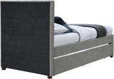 Hudson Grey Vegan Leather Twin Trundle Bed HudsonGrey-T Meridian Furniture