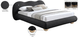 Hyde Black Boucle Fabric King Bed HydeBlack-K Meridian Furniture