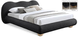 Hyde Black Boucle Fabric King Bed HydeBlack-K Meridian Furniture