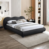 Hyde Black Boucle Fabric King Bed HydeBlack-K Meridian Furniture