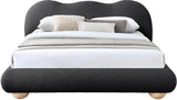 Hyde Black Boucle Fabric King Bed HydeBlack-K Meridian Furniture