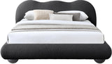 Hyde Black Boucle Fabric King Bed HydeBlack-K Meridian Furniture