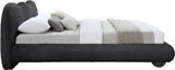 Hyde Black Boucle Fabric King Bed HydeBlack-K Meridian Furniture