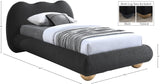 Hyde Black Boucle Fabric Twin Bed HydeBlack-T Meridian Furniture