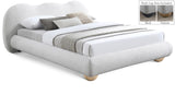 Hyde Cream Boucle Fabric King Bed HydeCream-K Meridian Furniture