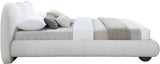 Hyde Cream Boucle Fabric King Bed HydeCream-K Meridian Furniture