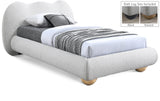 Hyde Cream Boucle Fabric Twin Bed HydeCream-T Meridian Furniture