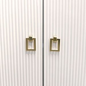 Pasargad Home Pearl Collection Ivory Sideboard - Luxurious 4-door Cabinet With Glamorous Accents Ivory Wood Finish Pph-m4