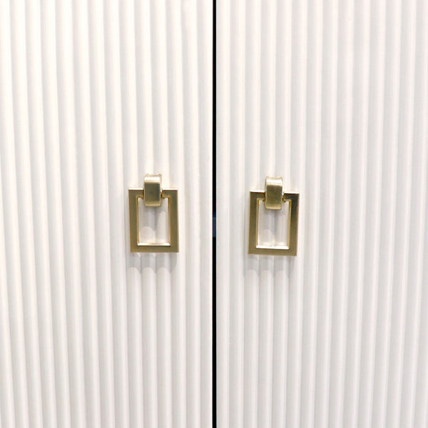 Pasargad Home Pearl Collection Ivory Sideboard - Luxurious 4-door Cabinet With Glamorous Accents Ivory Wood Finish Pph-m4